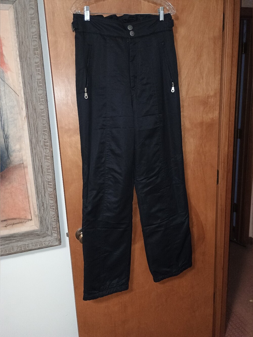 Vintage METROPOLIS BLACK SNOW SKI PANTS snowboard Size 12